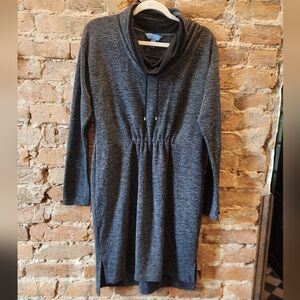 Simply Vera Vera Wang Charcoal Cowl Neck Sweater Dress Size M